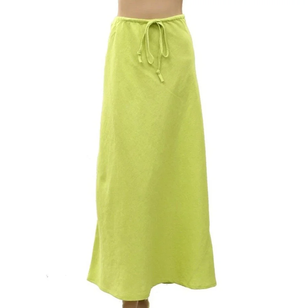 Free People Free-Est Sandshell Linen Kayla Convertible Maxi Skirt XL 290575
